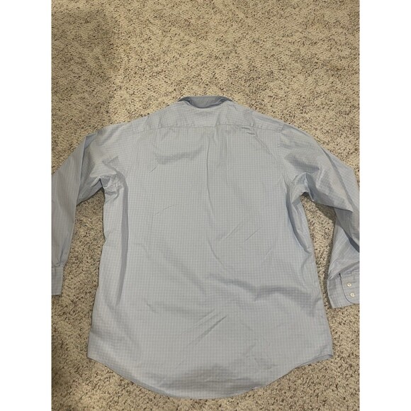 Brooks Brothers Shirt Mens 1818 16.5 35 Blue Made In USA Cotton Woven - Picture 10 of 12